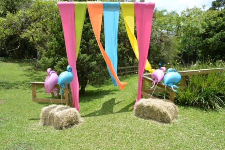 Festa com tema Flamingos no Chalé do Lago